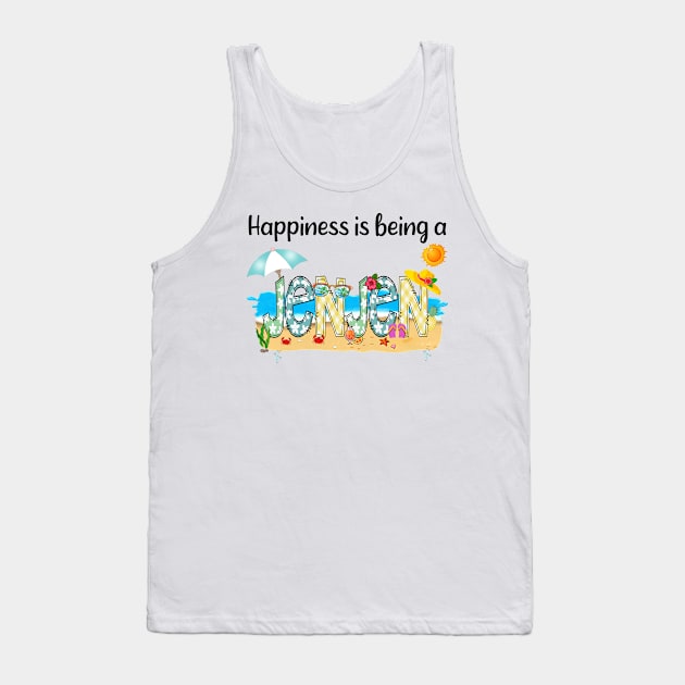 Happiness Is Being A Jenjen Summer Beach Happy Mother's Day Tank Top by KIMIKA